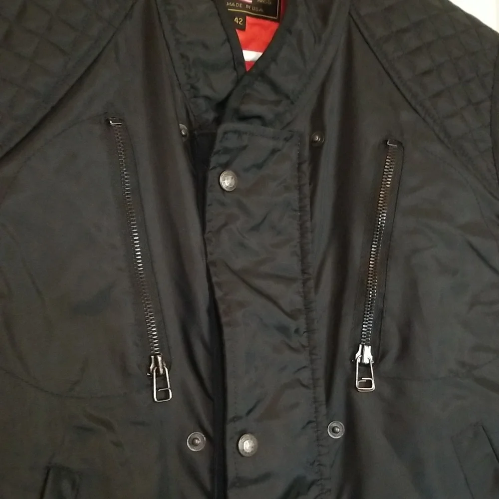 Vanson Black Triple Closure adjustable Quilted Vest Size 42 - Picture 9 of 13